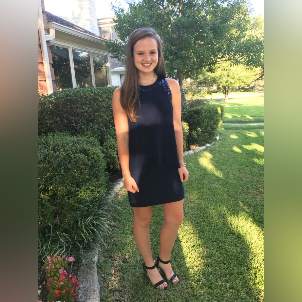 Betsy & Adam Navy Blue Mini Dress